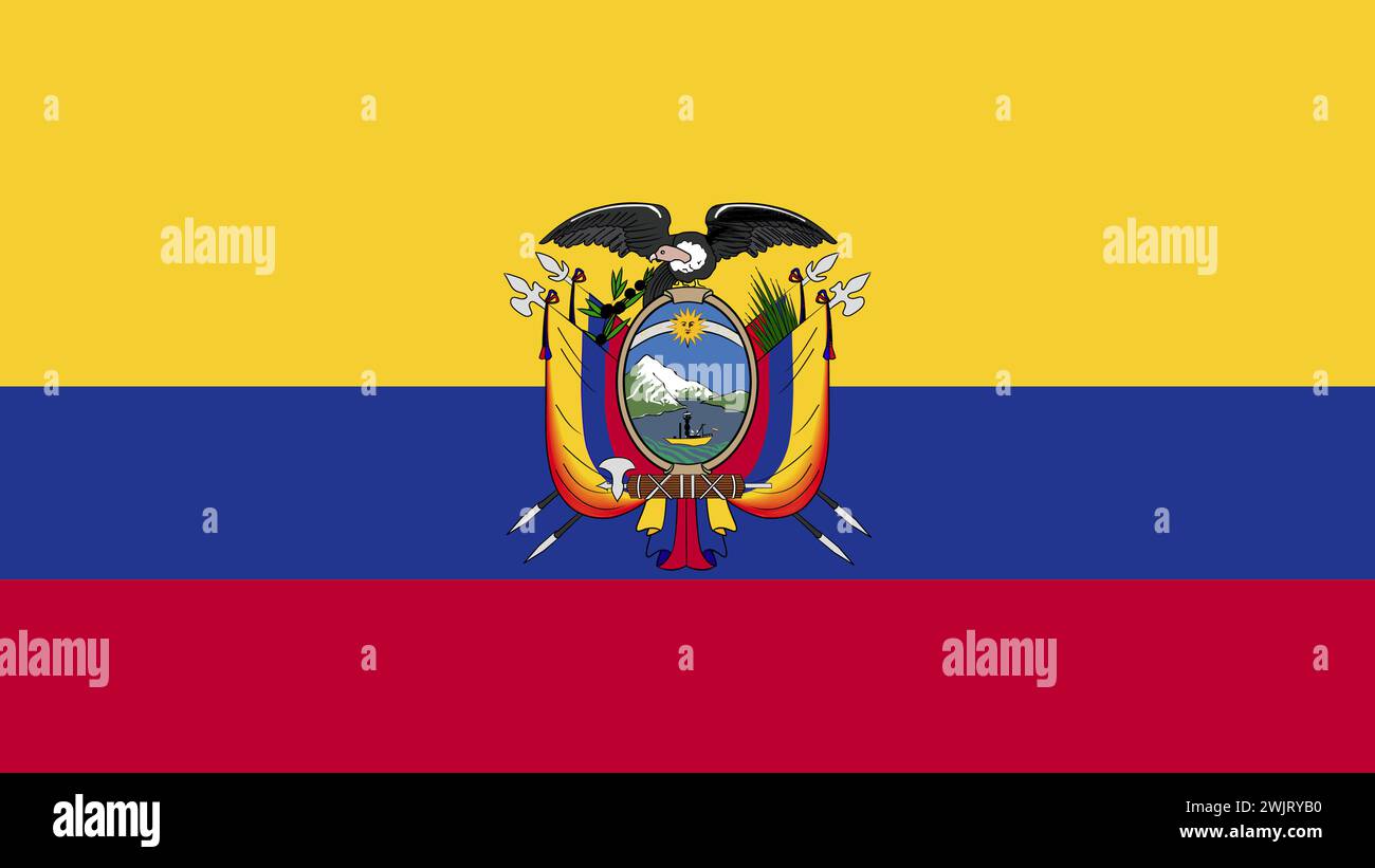 illustration d'art concept de symbole de drapeau signe nation de l'équateur Illustration de Vecteur
