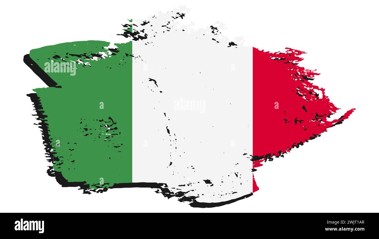 Illustration d'art design nation drapeau signe symbole pays de l'Italie Illustration de Vecteur