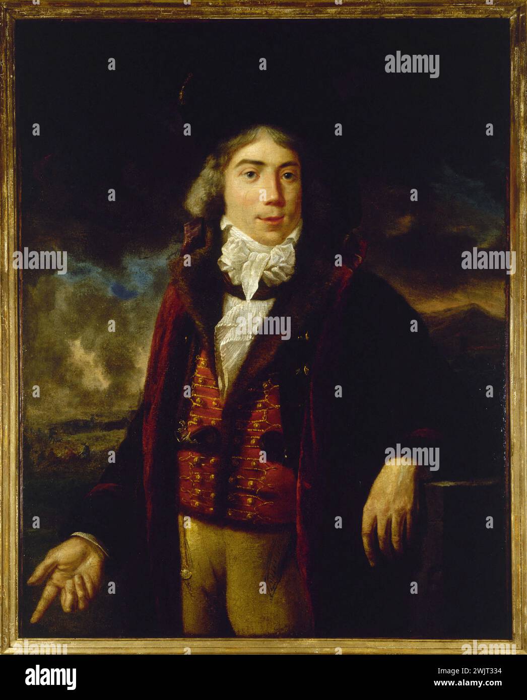 Nicolas-René Dufriche-Desgenettes (1762-1837), médecin-chef de l'armée d'Orient. Huile sur toile, anonyme. Paris, musée Carnavalet. 23973-1 Armée, expédition égyptienne, pétrole, médecin, militaire, portrait, toile Banque D'Images