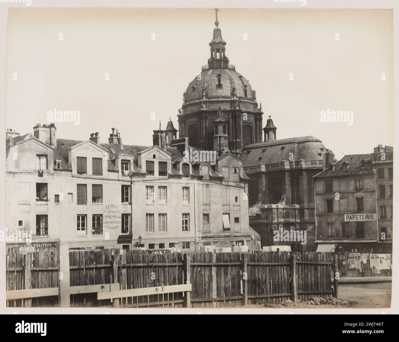 Blancard, Hippolyte (1843 - D.1924), le Dôme de l'Université Paris-Sorbonne, 4ème arrondissement, Paris (titre factice), 1890. Tirage platine. Musée Carnavalet, histoire de Paris. Banque D'Images