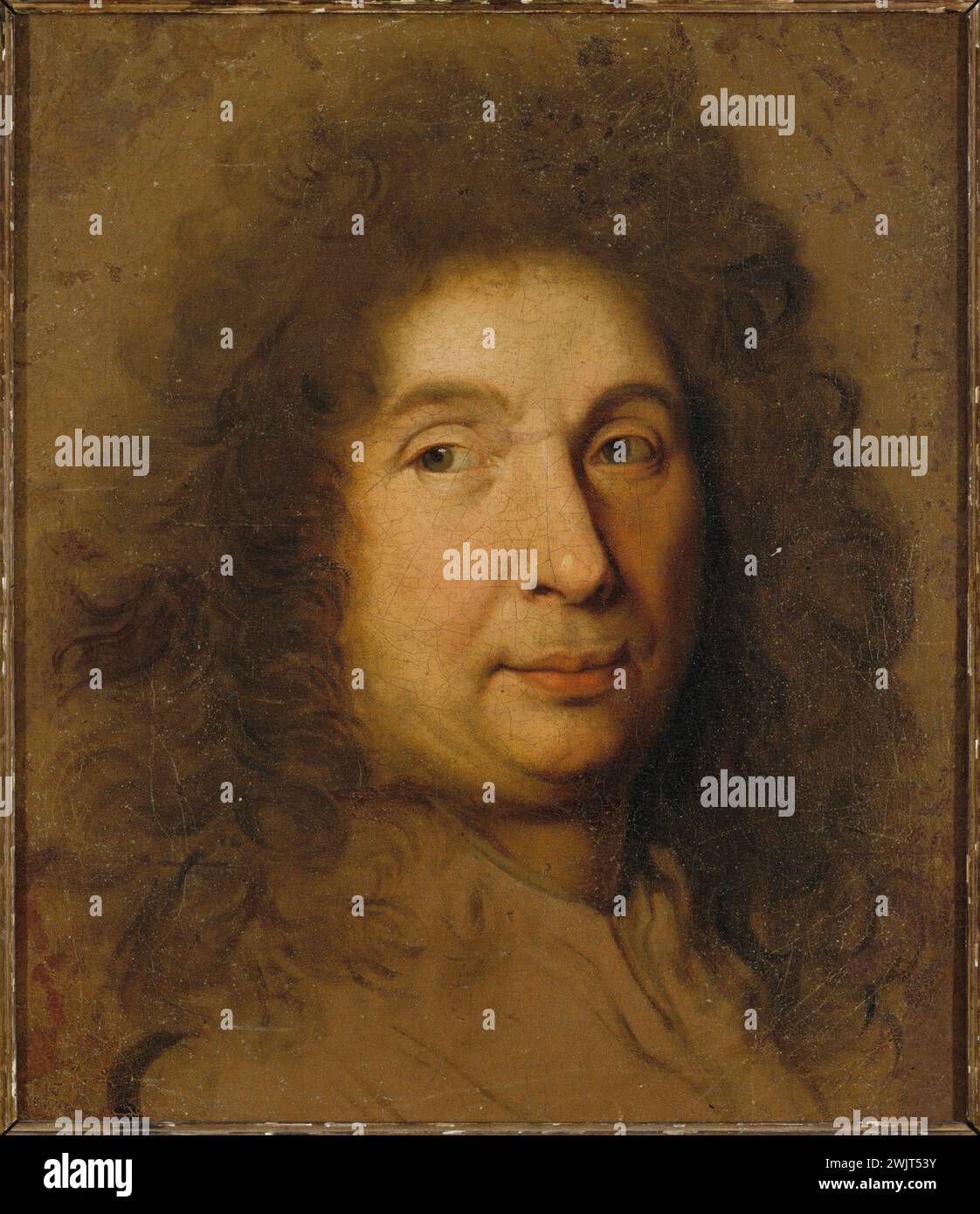 Attribué à Charles le Brun (1619-1690). 'Autoportrait'. Paris, musée Carnavalet. 35196-4 Autoportrait, décorateur, école française, peintre français, perruque, portrait Banque D'Images