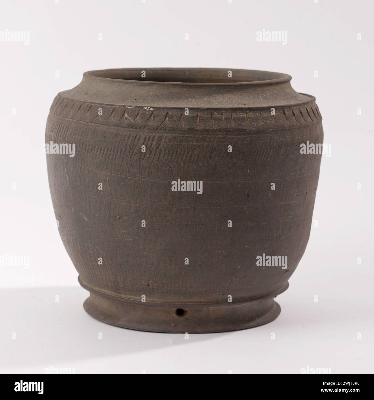 Pot. Terre à laquelle. Vietnam. Paris, Muse Cernuschi. Art asiatique, art de l'extrême Orient, art du Vietnam, art vietnamien, terre cuite, plats Banque D'Images