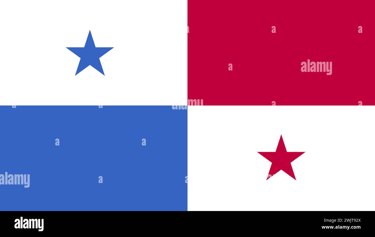 Illustration d'art symbole de signe de drapeau de la nation de conception pays de Panama Illustration de Vecteur