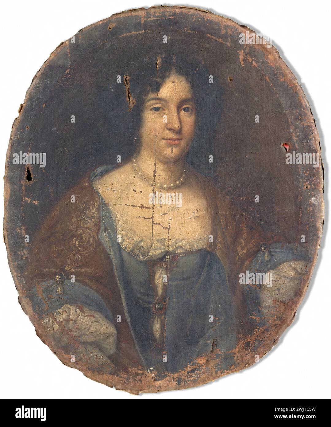 Portrait de femme, vers 1670'. Huile sur toile. Paris, musée Carnavalet. 35471-17 femme, portrait, huile sur toile Banque D'Images