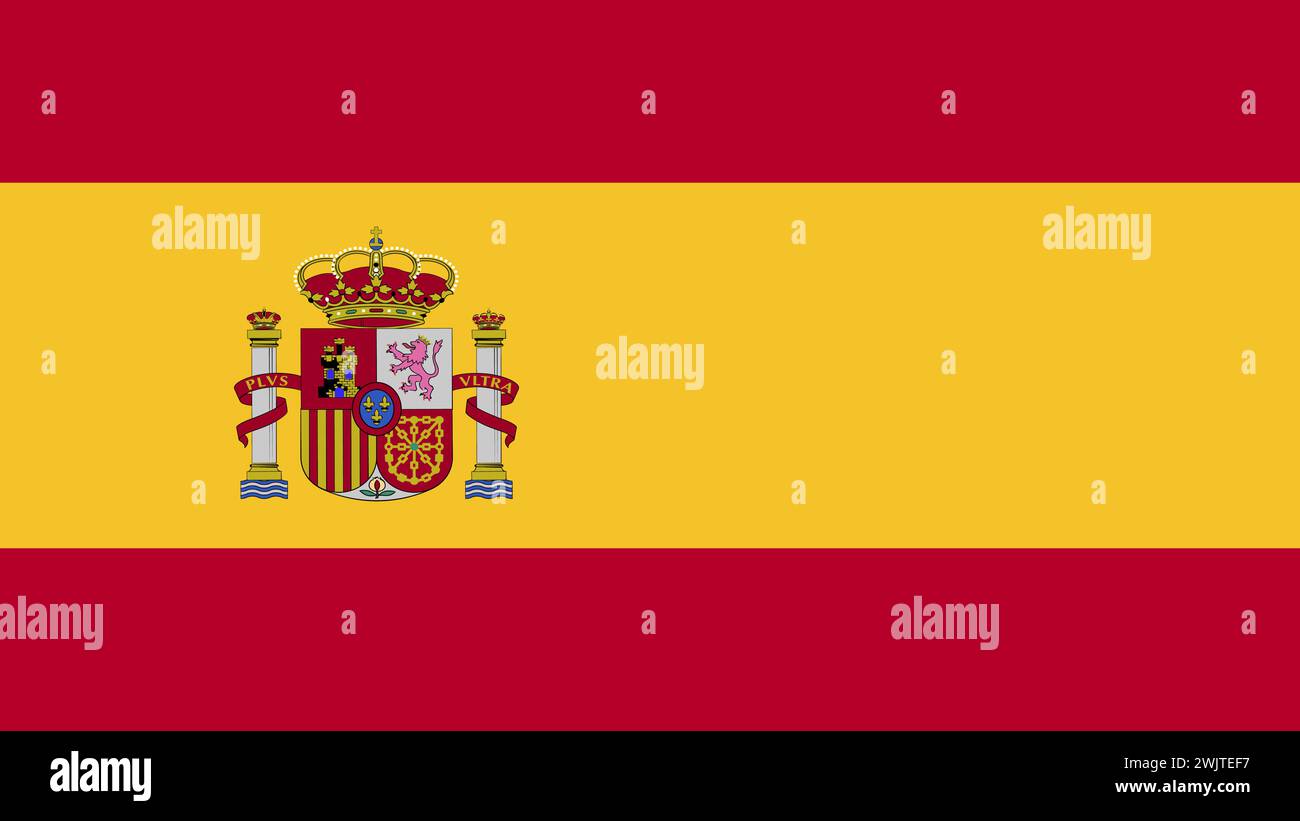 Illustration d'art design nation drapeau signe symbole pays de l'Espagne Illustration de Vecteur