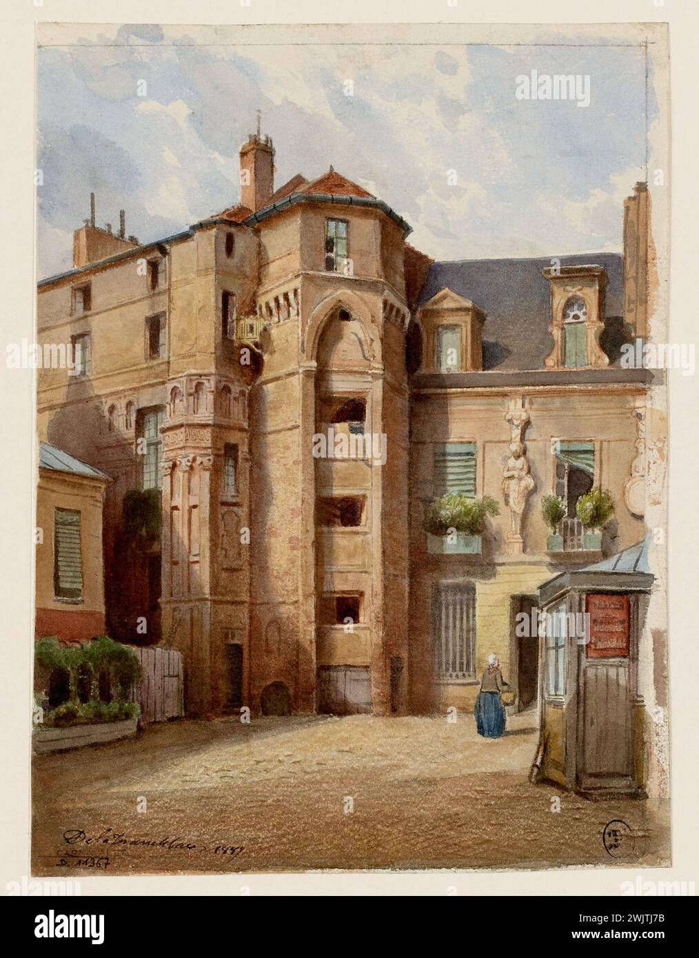 Anonyme, passage de Charlemagne. (Titre fidèle), 1887. Musée Carnavalet, histoire de Paris. Banque D'Images