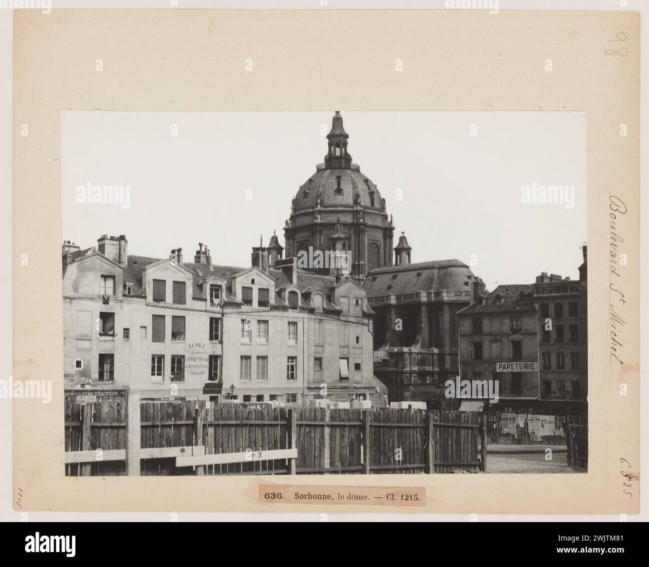 Blancard, Hippolyte (1843 - D.1924), le Dôme de l'Université Paris-Sorbonne, 4ème arrondissement, Paris (titre factice), 1890. Tirage platine. Musée Carnavalet, histoire de Paris. Banque D'Images