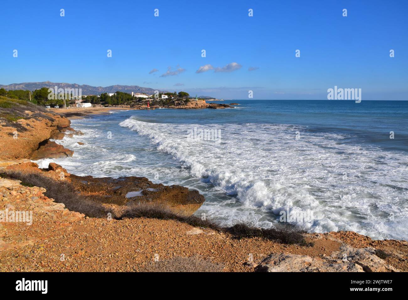 Gran Recorrido GR 92, Costa Dorada, Espagne Banque D'Images