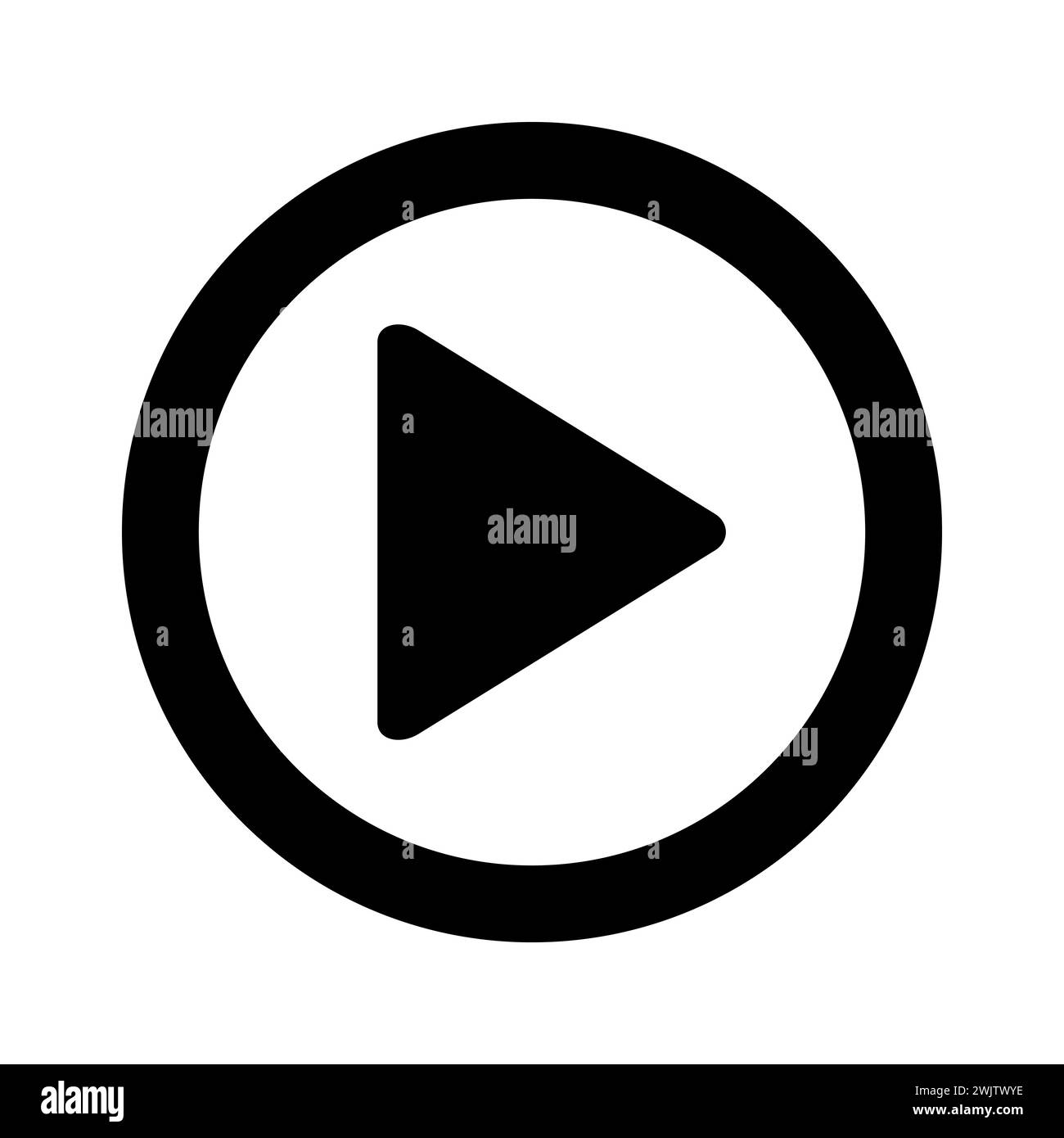 Illustration de la bande de film. Icône caméra vidéo. Icône de lecture vidéo, vecteur de signe de boutons noirs isolé sur fond blanc. Illustration de Vecteur