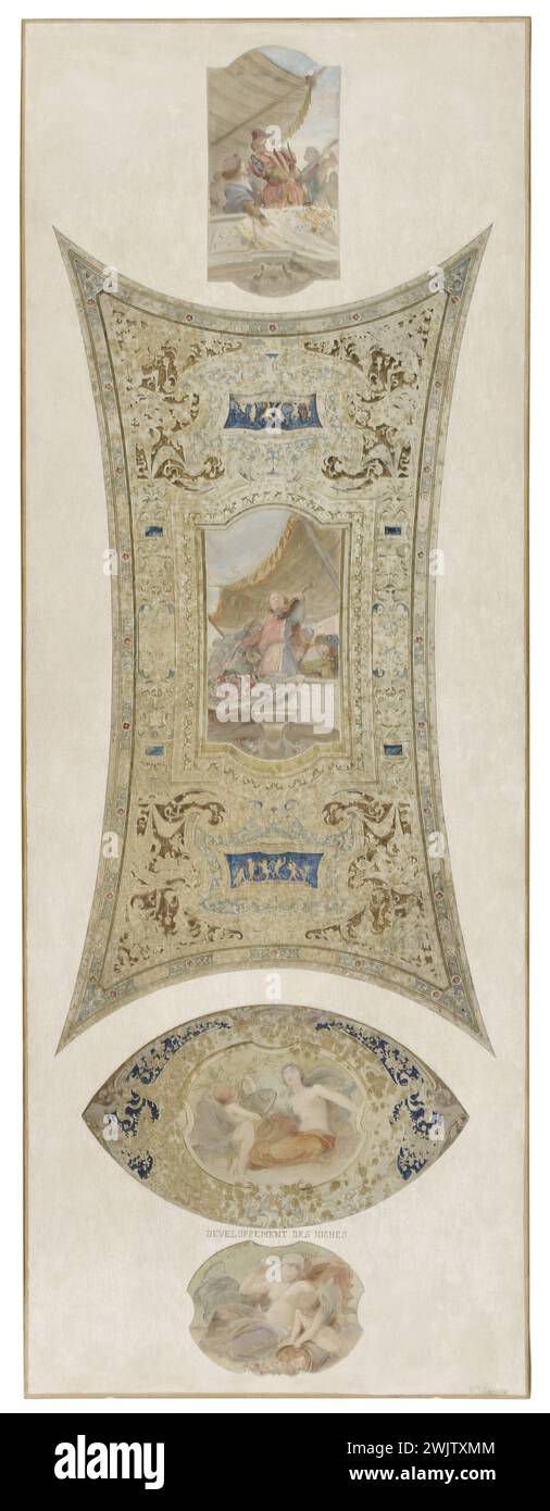 Hector Jean-Baptiste d'Espouy (1854-1929) 'Le concert'. Croquis pour la galerie Lobau de l'Hôtel de ville de Paris. Huile sur toile, 1890. Musée des Beaux-Arts de la ville de Paris, petit Palais. CROQUIS 101605-8 Banque D'Images