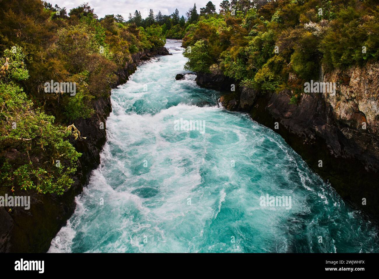 Huka Falls, Taupo, île du Nord, Nouvelle-Zélande Banque D'Images