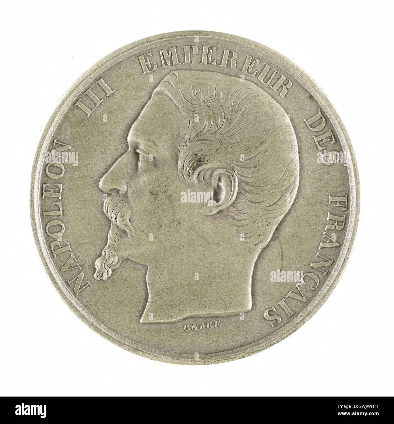 Jean-Jacques barre (1793-1855) Médaille. conseil général et municipal. Métal, bronze. Dix-neuvième siècle. Musée des Beaux-Arts de la ville de Paris, petit Palais. 58768-7 avers, bronze, empereur français, médaille, métal, numismatique, profil, portrait, second empire, xixe siècle Banque D'Images