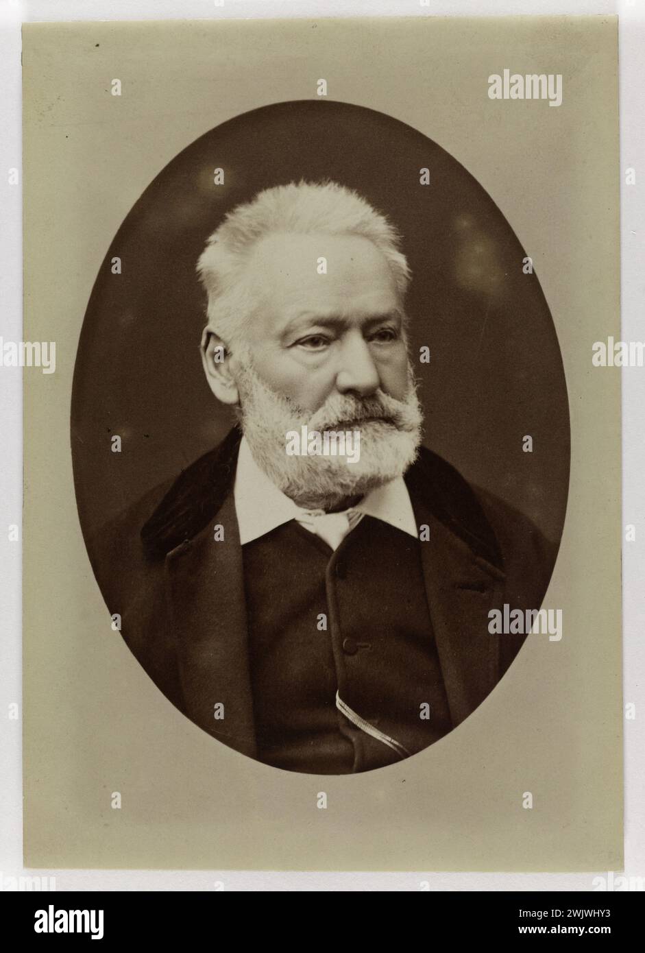 Victor Hugo (1802-1885) écrivain français, 1877. Photographie de J.M. Lopez. Paris, maison de Victor Hugo. 58416-4 costume, écrivain français, portrait Banque D'Images