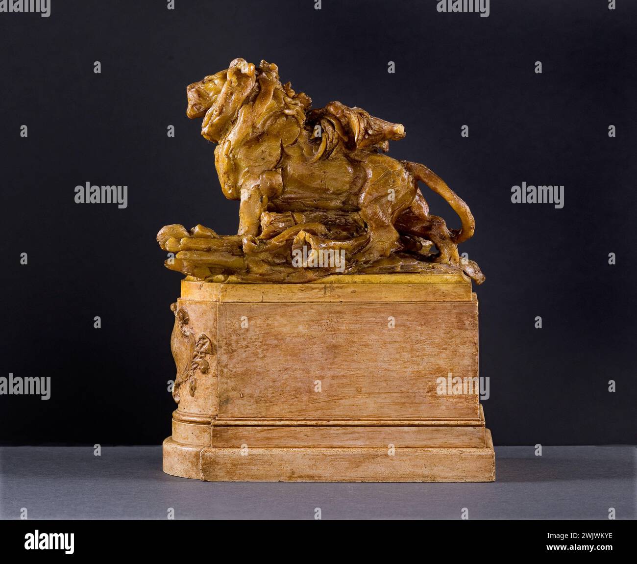 Aimé-Jules Dalou (1838-1902) Lion du pont Alexandre III. Bio, cire, vers 1898. Musée des Beaux-Arts de la ville de Paris, petit Palais. LION, PONT ALEXANDRE III Banque D'Images