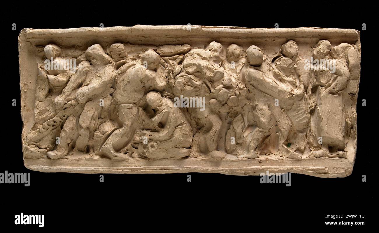 Aimé-Jules Dalou (1838-1902) Pêcheur. Terre cuite, entre 1889 et 1898. Musée des Beaux-Arts de la ville de Paris, petit Palais. Père, perle, porter, terre cuite, tirer Banque D'Images