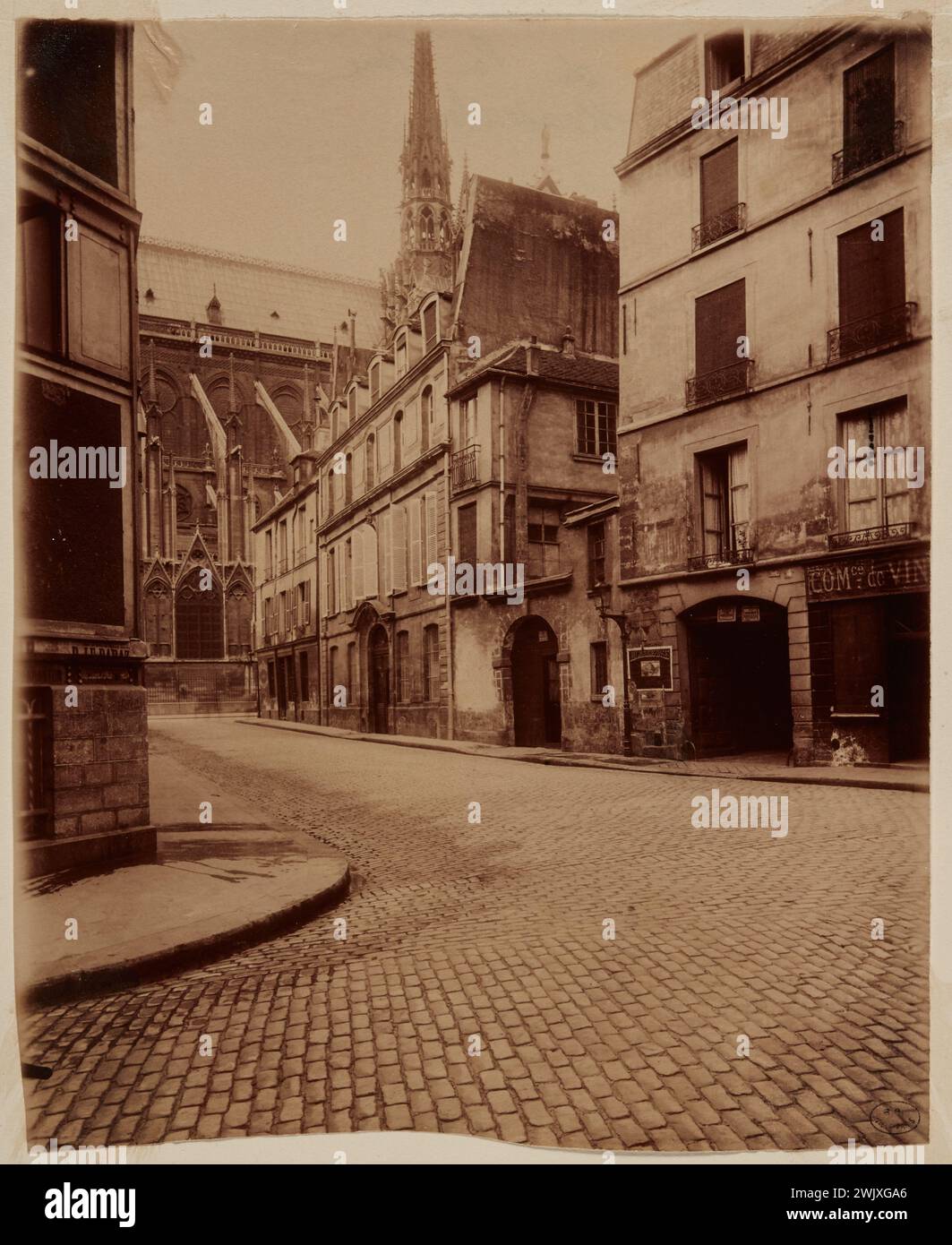 Atget, Eugène (Jean Eugène Auguste Atget, dit) (N.1857-02-12-D.1927-08-04), 4 rue Massillon, 4ème arrondissement, Paris (titre factice), 1885. dessiner sur papier albumine. Musée Carnavalet, histoire de Paris. Banque D'Images