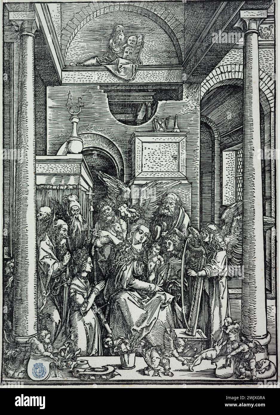 Albrecht Dürer (1471-1528) 'La glorification de la Vierge. Bartsch 95'. Gravure sur bois, 1510. Musée des Beaux-Arts de la ville de Paris, petit Palais. Catholique, chrétien, glorification, gravure sur bois, vierge Banque D'Images