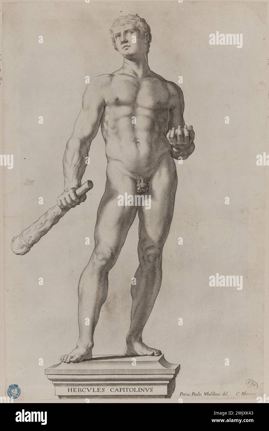 Cornelis ii blloert, dit u jeune (1603-1692). Hercules Trentresa Paolo Ubarini (Dutuit P.37, BT 150). Burin, sites de malédiction. Musées des Hautes Vineies de Paris, petit Palais. Gâteau, catholique, chrétien Chretien, caractère biblique, scène religieuse, XVIIème XVIIème XVII XVIIème XVIIème XVIIème XVIIème siècle, gravure Banque D'Images