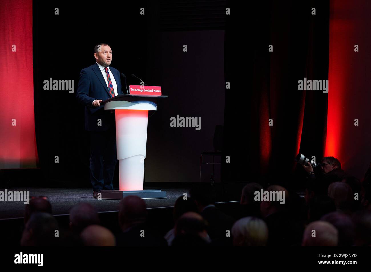 Glasgow Écosse, Royaume-Uni 17 février 2024. Ian Murray député à la Scottish Labour Conference 2024.credit sst/Alamy Live news Banque D'Images