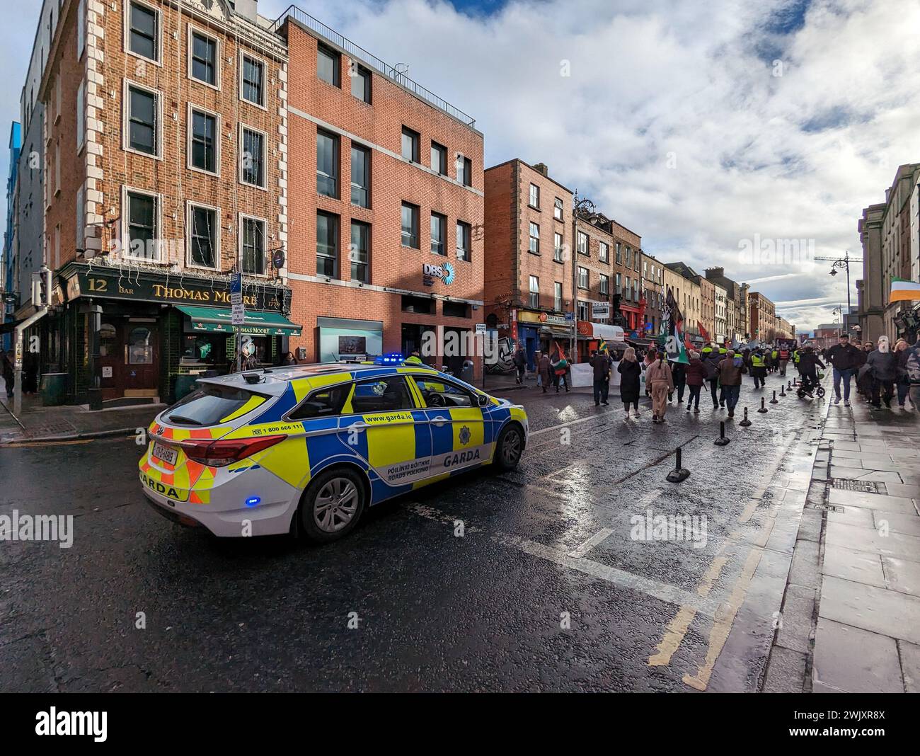 Dublin, Irlande. 17 février 2024. Arrêtez les manifestations de guerre pour la Palestine dans le centre de Dublin. Crédit : Thomas Faull/Alamy Live News Banque D'Images