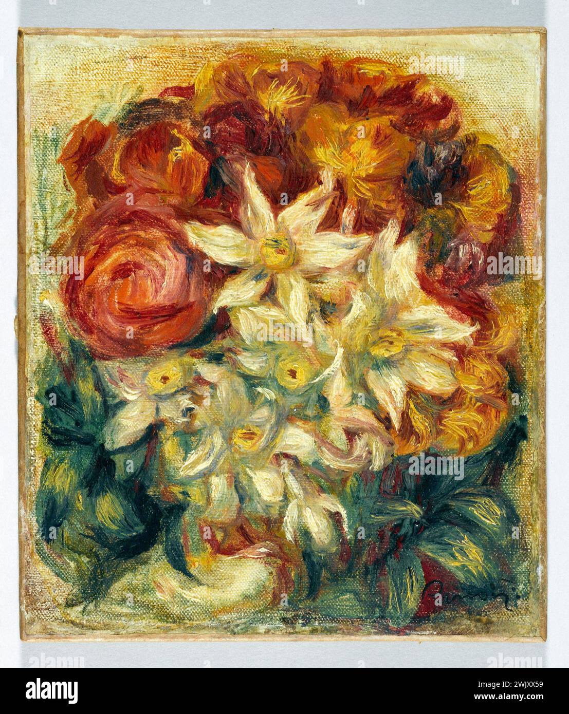 Auguste Renoir (1841-1919) 'Bouquet de narcisses et de roses'. Musée des Beaux-Arts de la ville de Paris, petit Palais. Fleur, impressionnisme, narcisse, rose, bouquet Banque D'Images Auguste Renoir (1841-1919) 'Bouquet de narcisses et de roses'. Musée des Beaux-Arts de la ville de Paris, petit Palais. Fleur, impressionnisme, narcisse, rose, bouquet Banque D'Images