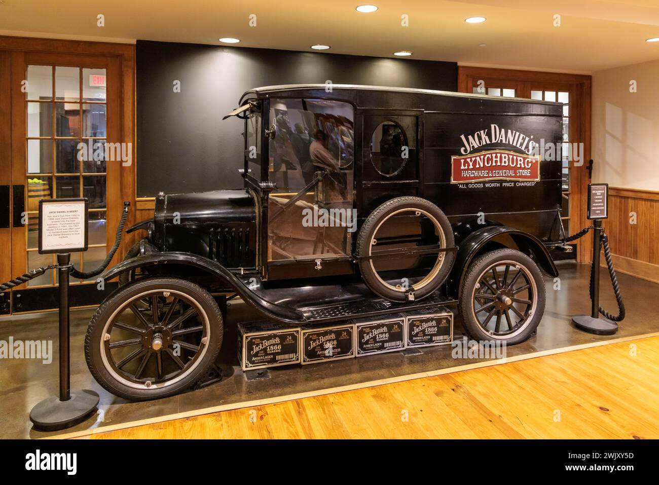 Camion Ford modèle T 1927 utilisé pour livrer de la bière au marché local à partir de la distillerie Jack Daniel à Lynchburg, Tennessee Banque D'Images