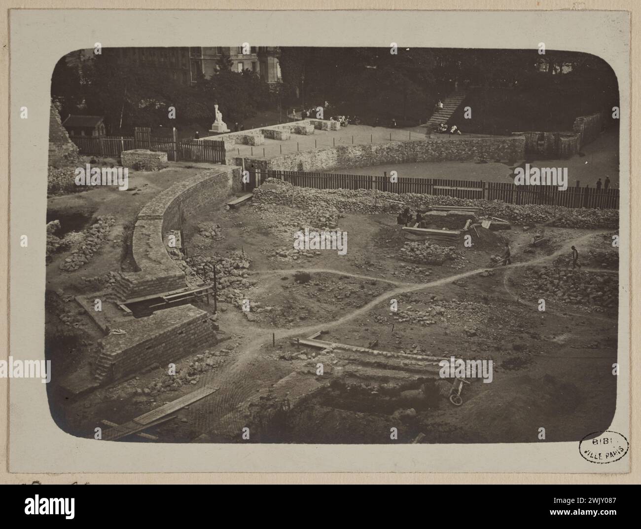 Anonyme, arènes de Lutèce, 5ème arrondissement, Paris (titre factice), 1915. Processus photomécanique ?. Musée Carnavalet, histoire de Paris. Banque D'Images