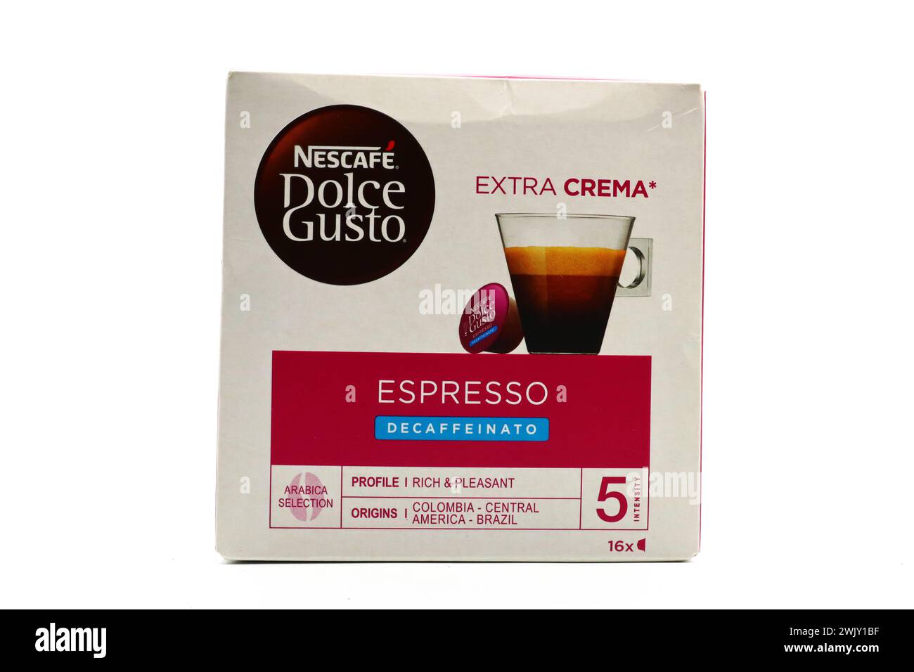 Dosettes de café Dolce Gusto de NESCAFE. Nescafé est une marque de Nestlé Banque D'Images