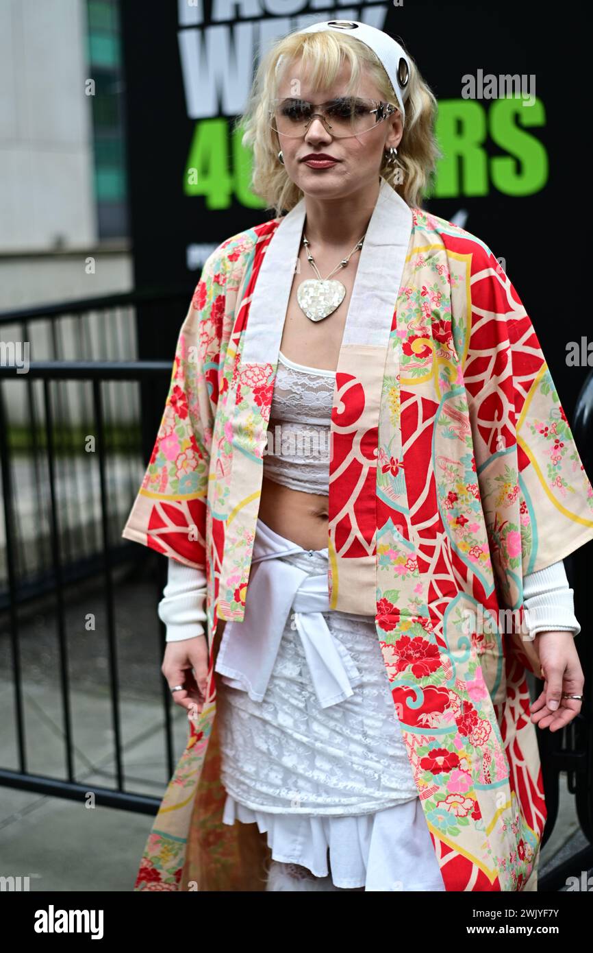 Londres, Royaume-Uni. 17 février 2024. Alina Zych participe à la London Fashion week A/W 2024 à Old Selfridges Hotel, Londres, Royaume-Uni. Crédit : Voir Li/Picture Capital/Alamy Live News Banque D'Images
