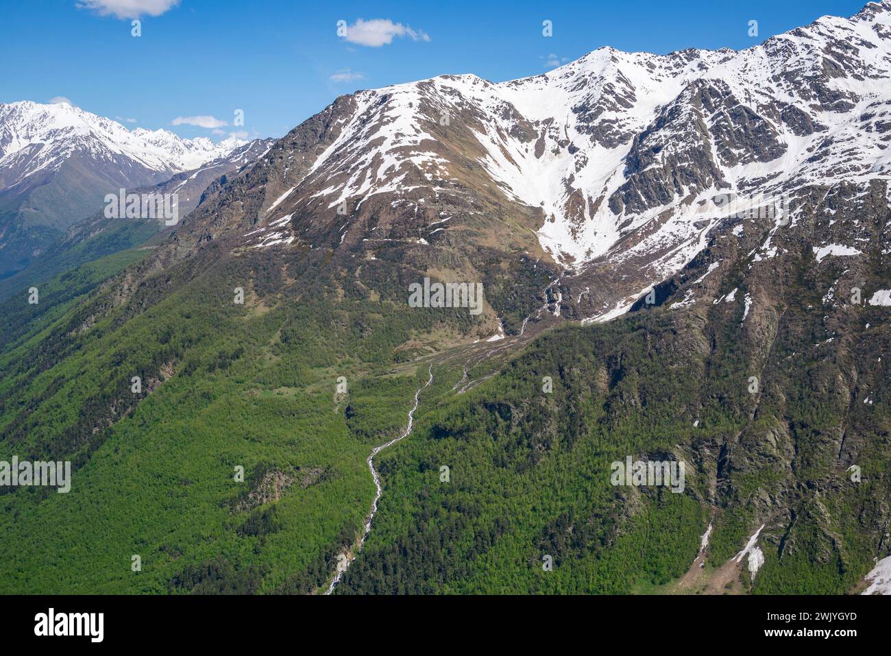 Un paysage de montagne pittoresque. Région d'Elbrus, Kabardino-Balkarie Banque D'Images