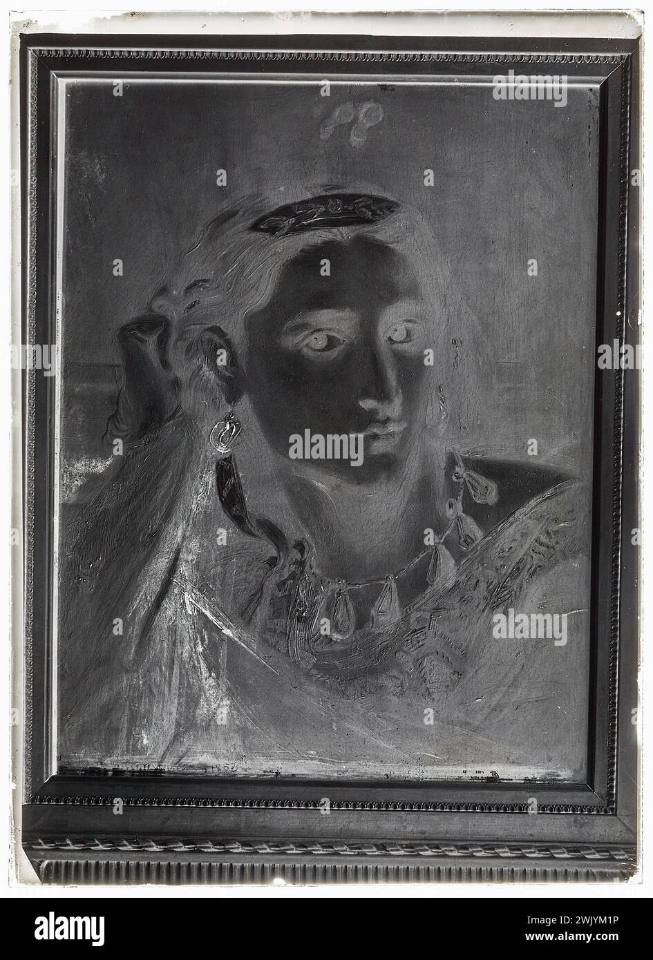 Anonyme, portrait de femmes orientales (titre factice). Maisons de Victor Hugo Paris - Guernesey. Banque D'Images