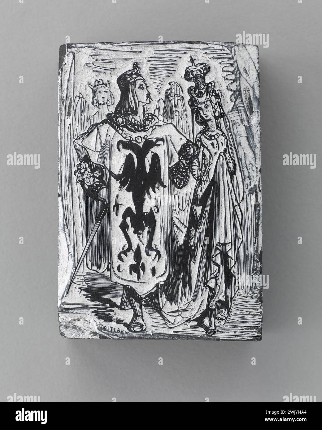 Doré, Gustave (n.1832-01-06-D.1883-01-23), PourMenaide (titre décerné), 1855. Bois. Maison Balzac. Banque D'Images