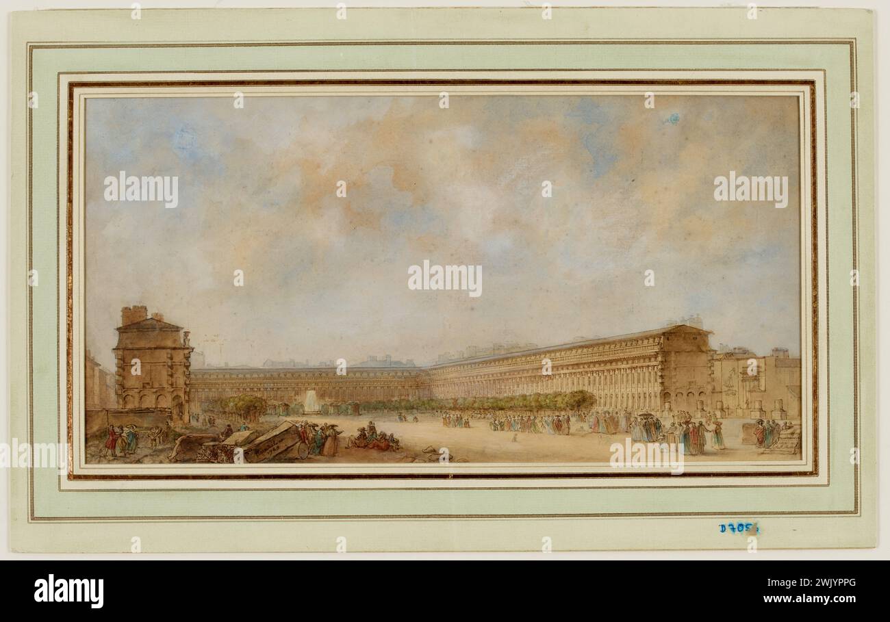 Maréchal, Jean Baptiste, le Palais Royal en 1789. (Titre factice), 1789. Musée Carnavalet, histoire de Paris. Banque D'Images