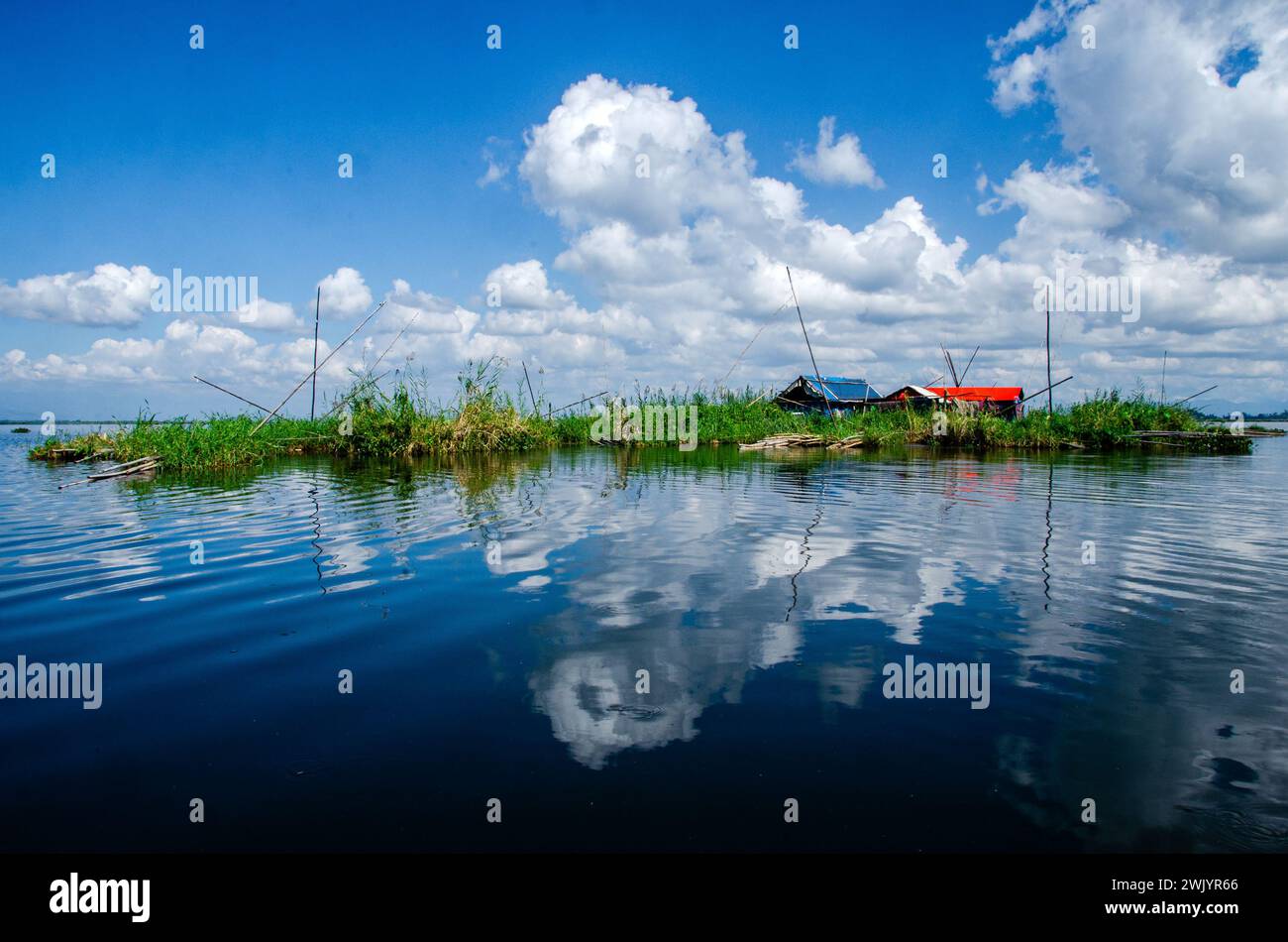Lac Loktak et paysages à manipur inde Banque D'Images