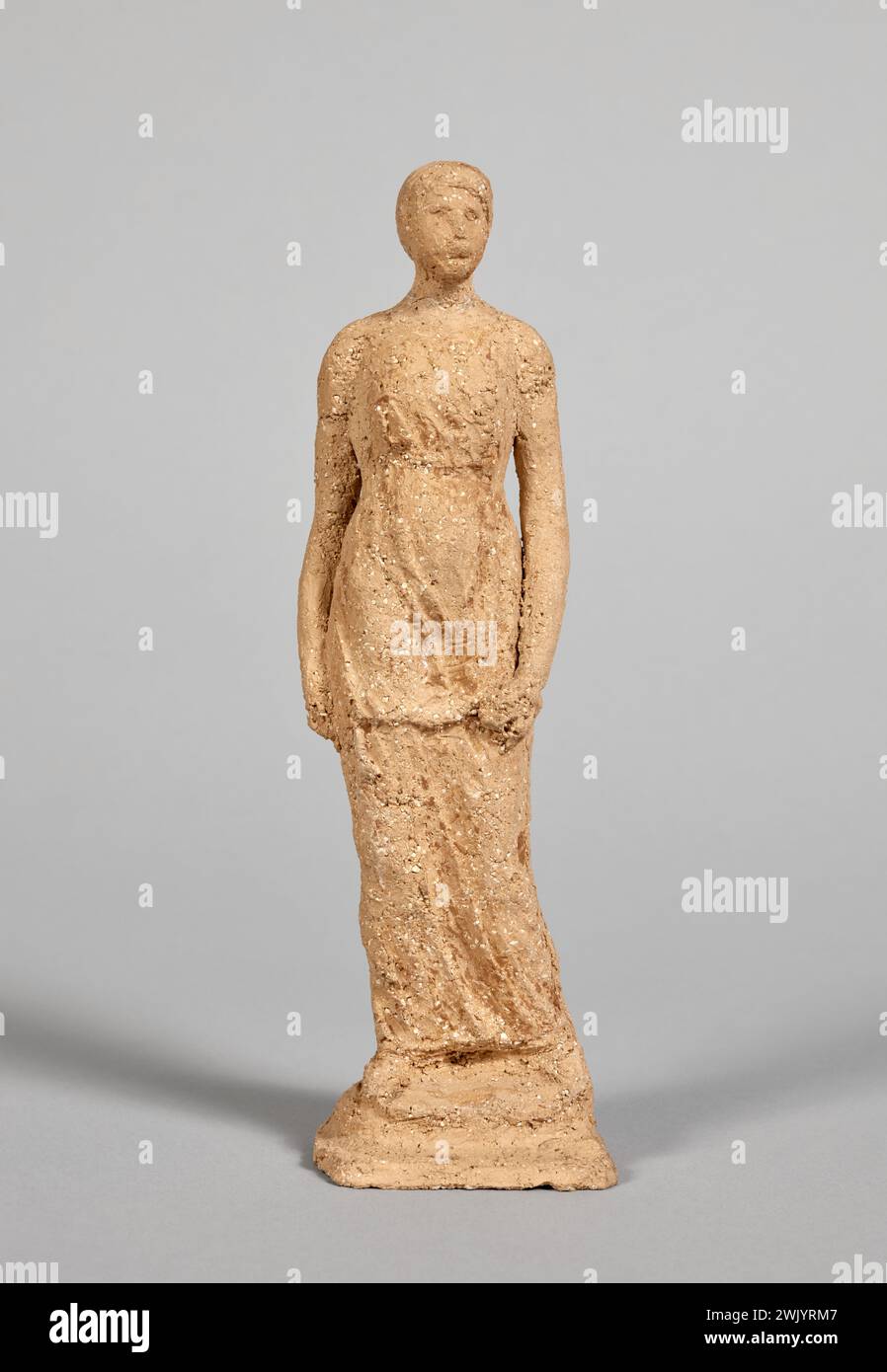 Maillol, Aristide (n.1861-12-08-D.1944-09-27), femme au péplum (titre principal). Terre cuite. Petit Palais, Musée des Beaux-Arts de la ville de Paris. Banque D'Images