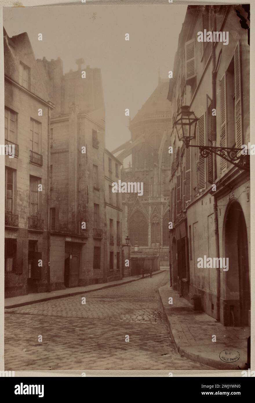 Anonyme, rue Massillon, 4ème arrondissement, Paris (titre factice). Aristotype gélatineux. Musée Carnavalet, histoire de Paris. Banque D'Images