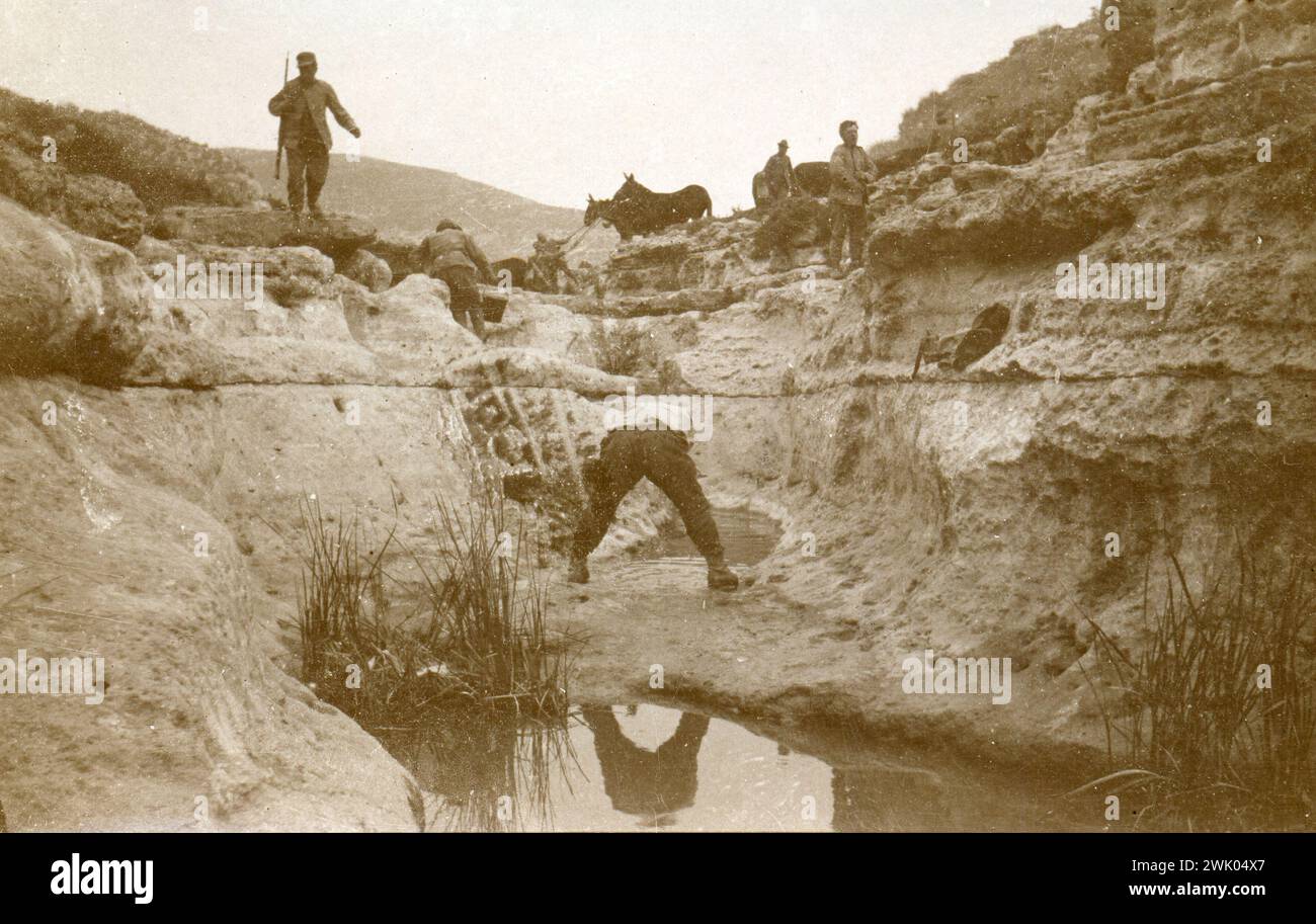 1912 Guerre italo-turque ou turco-italienne - armée italienne à Cirenaica, Libye Banque D'Images