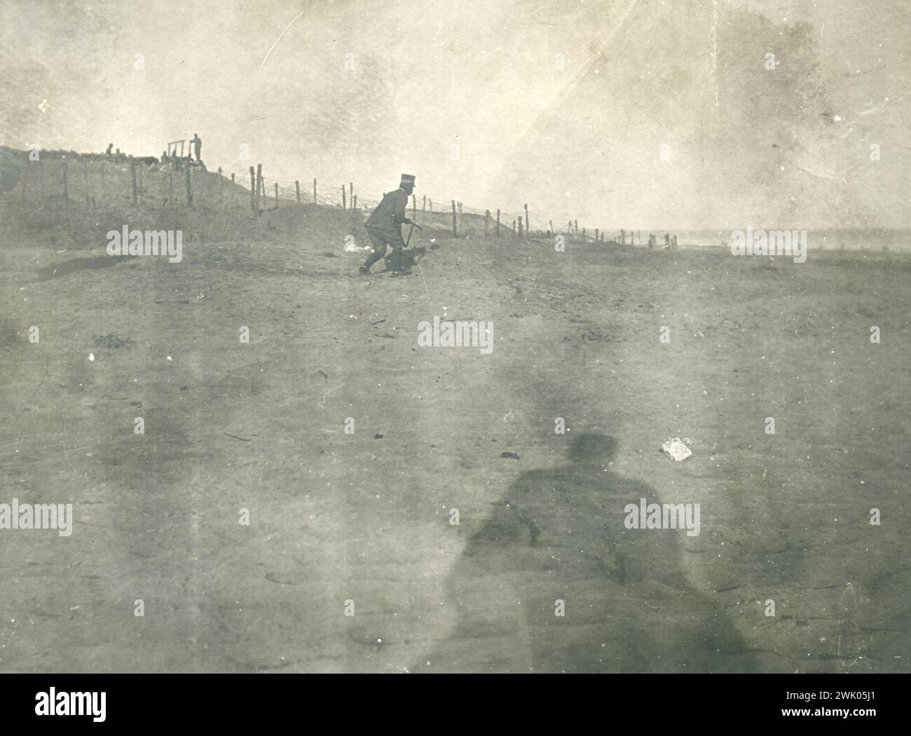 1912 Guerre italo-turque ou turco-italienne - le général italien Leyni sur le champ de bataille Banque D'Images