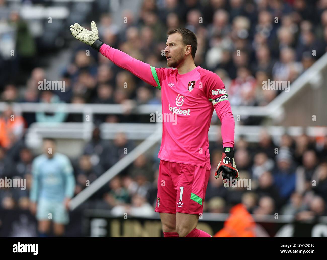 Newcastle upon Tyne, Royaume-Uni. 17 février 2024. Neto de l'AFC Bournemouth lors du match de premier League à choisi James' Park, Newcastle upon Tyne. Le crédit photo devrait se lire : Nigel Roddis/Sportimage crédit : Sportimage Ltd/Alamy Live News Banque D'Images