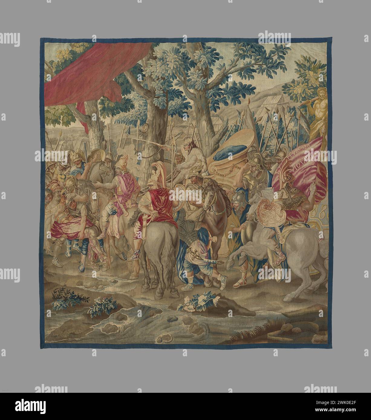 Le Brun, Charles (n.1619 - D.1690), blessé Porus a été amené devant Alexandre (titre principal), 1673. Textile. Laine. Tapisserie de réduction : 7 à 8 fils/cm. Petit Palais, Musée des Beaux-Arts de la ville de Paris. Banque D'Images