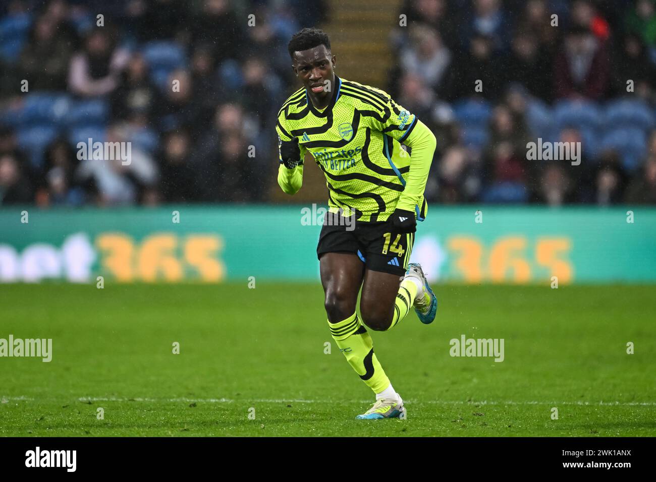 Eddie Nketiah d'Arsenal lors du match de premier League Burnley vs Arsenal à Turf Moor, Burnley, Royaume-Uni. 17 février 2024. (Photo de Craig Thomas/News images) in, le 17/02/2024. (Photo de Craig Thomas/News images/SIPA USA) crédit : SIPA USA/Alamy Live News Banque D'Images