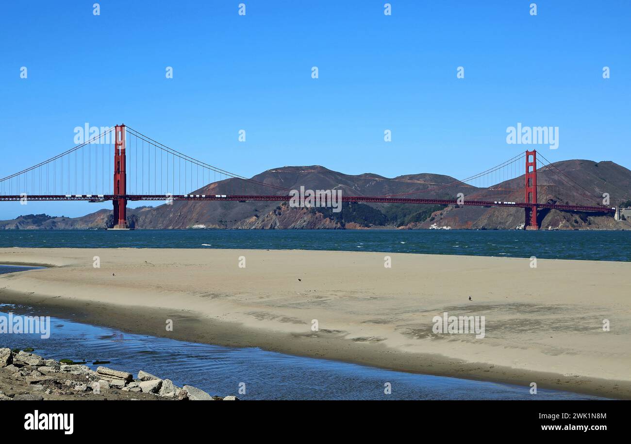 Sur Crissy Field East Beach - San Francisco, Californie Banque D'Images