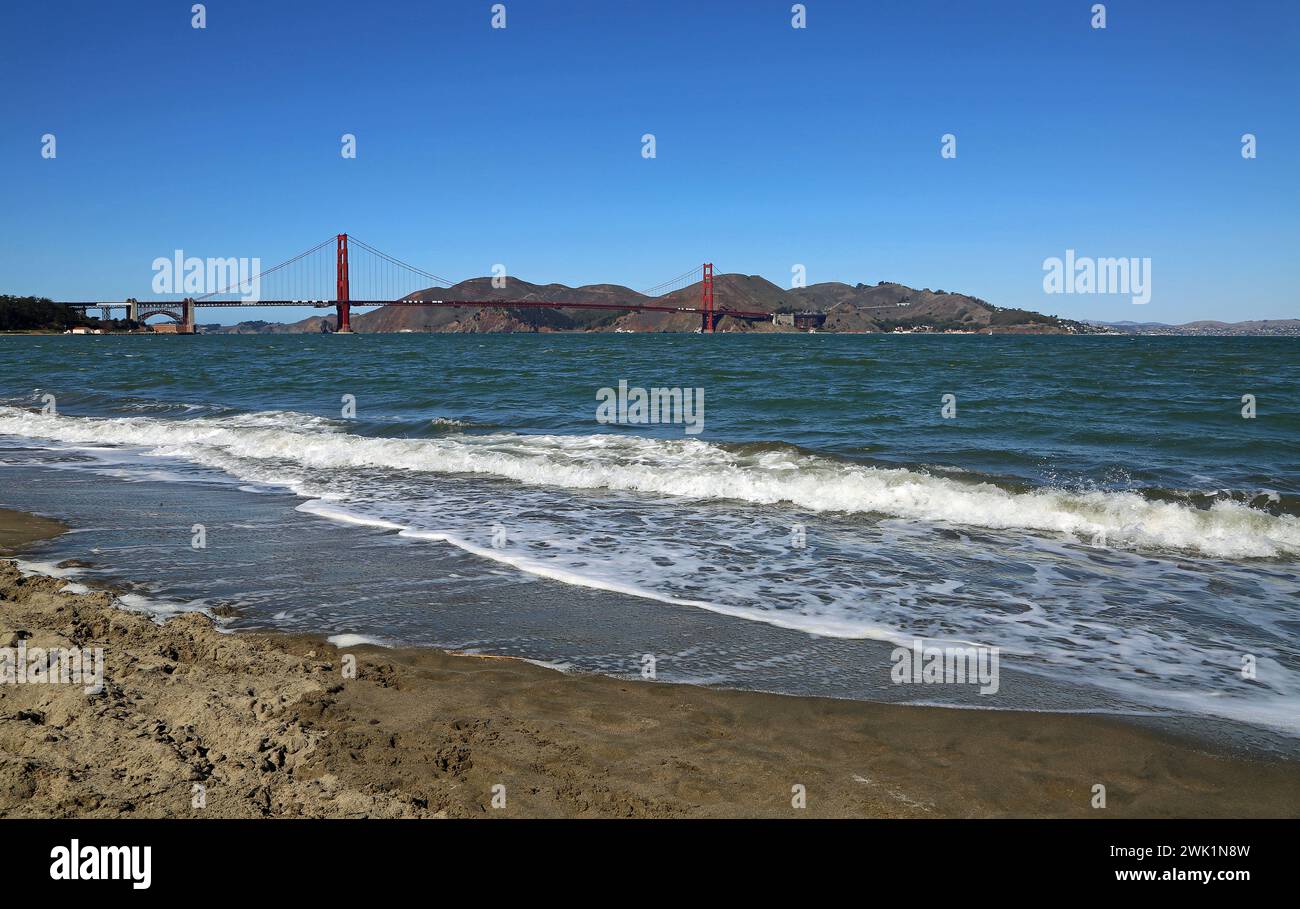 Paysage de East Beach - San Francisco, Californie Banque D'Images
