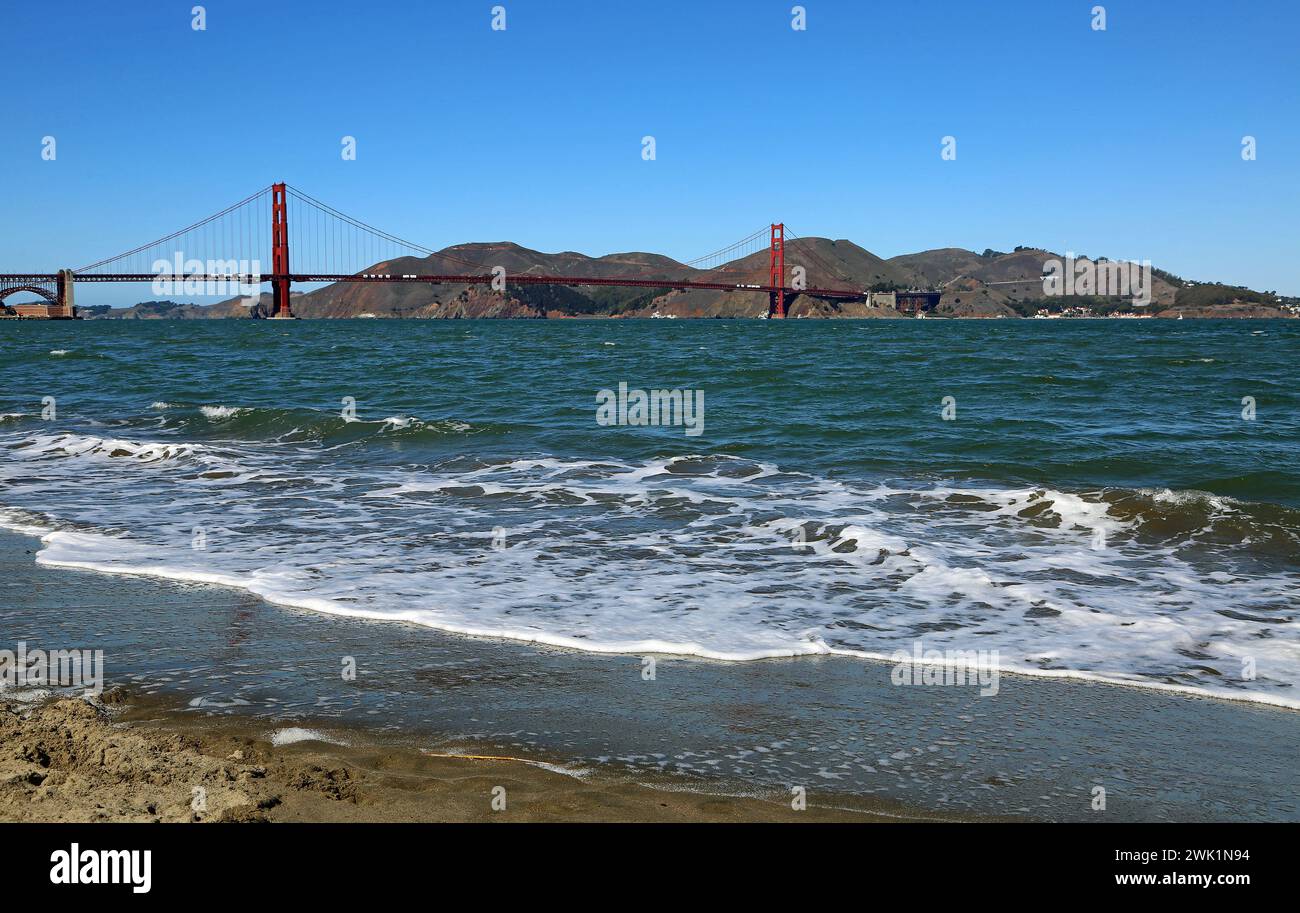 Vue au Golden Gate Bridge - San Francisco, Californie Banque D'Images