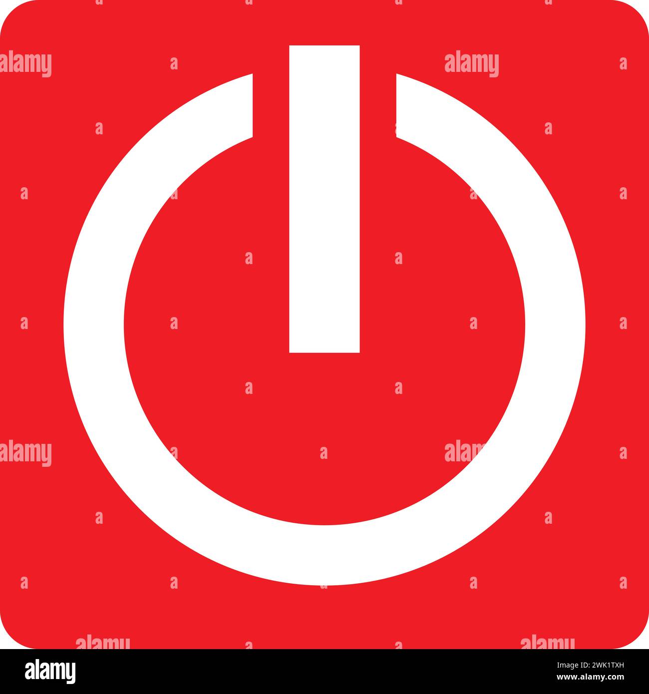 Vecteur de signe de déconnexion, déconnexion, icône arrêter, quitter l'application, icône arrêter, Illustration de Vecteur