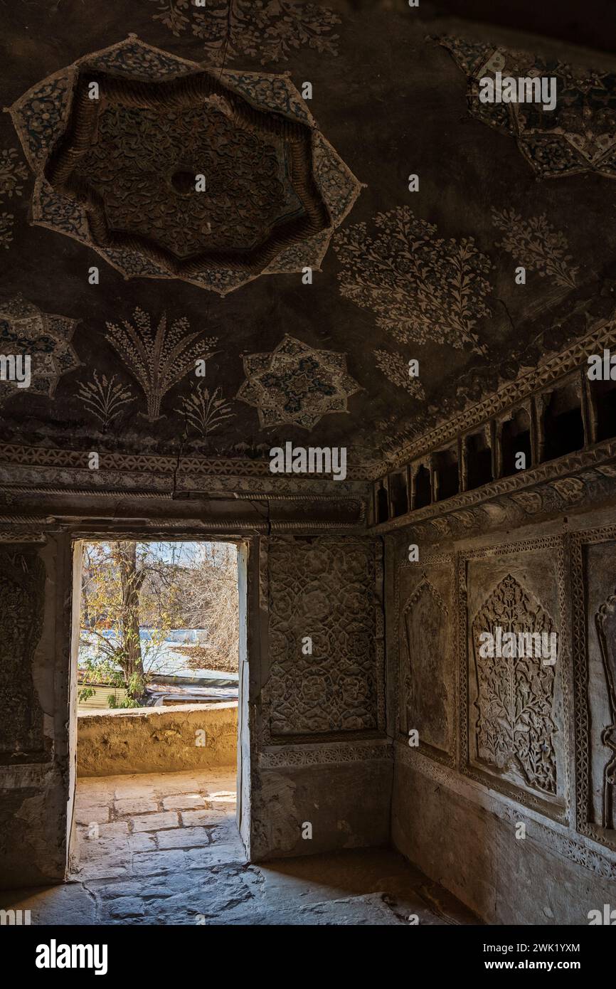 Une chambre d'étudiant à Kukeldash Madrasa, Boukhara, Uzbekistán Banque D'Images