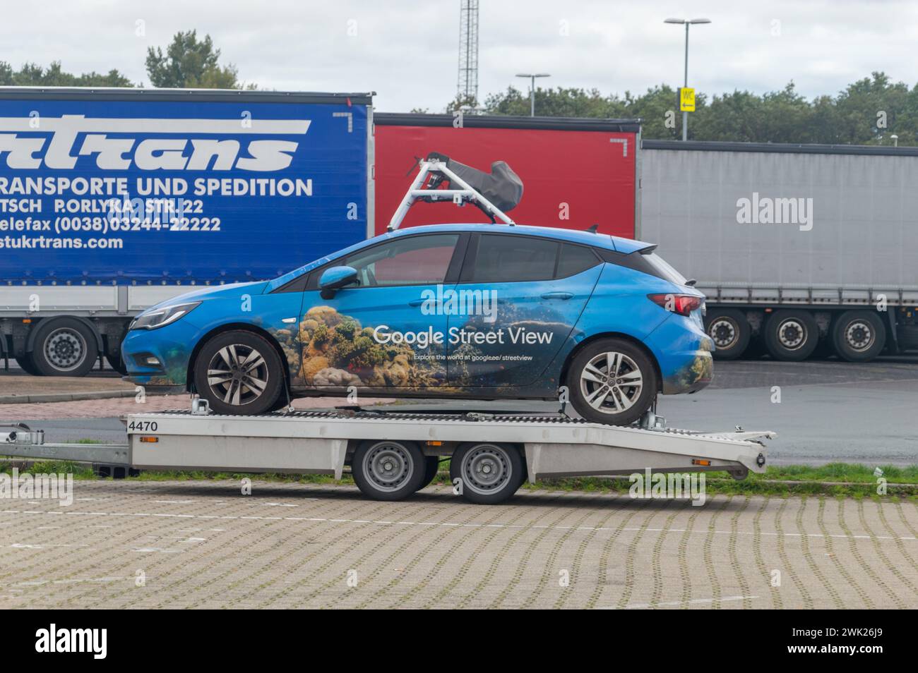 De lutte, Nederland - 21 octobre 2023 : voiture de Google Street View. Banque D'Images
