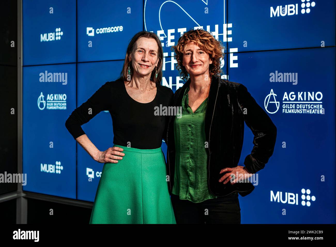 Mariette Rissenbeek und Tricia Tuttle beim Empfang der Arthouse-Kino Verbände Cicae und der AG Kino Gilde im Rahmen der Berlinale 2024 / 74. Internationale Filmfestspiele Berlin in der SAP Lounge. Berlin, 17.02.2024 *** Mariette Rissenbeek et Tricia Tuttle à la réception des associations de cinémas d'art-art Cicae et AG Kino Gilde dans le cadre du Festival international du film de Berlin Berlinale 2024 74 au SAP Lounge Berlin, 17 02 2024 Foto:XM.xHuebnerx/xFuturexImagex Arthouse 4208 Banque D'Images