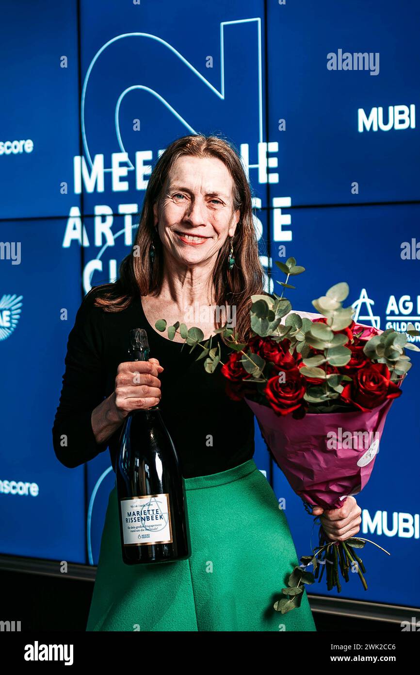 Mariette Rissenbeek beim Empfang der Arthouse-Kino Verbände Cicae und der AG Kino Gilde im Rahmen der Berlinale 2024 / 74. Internationale Filmfestspiele Berlin in der SAP Lounge. Berlin, 17.02.2024 *** Mariette Rissenbeek à la réception des associations de cinémas d'art-art Cicae et AG Kino Gilde dans le cadre du Berlinale 2024 74 Berlin International film Festival au SAP Lounge Berlin, 17 02 2024 Foto:XM.xHuebnerx/xFuturexImagex Arthouse 4212 Banque D'Images