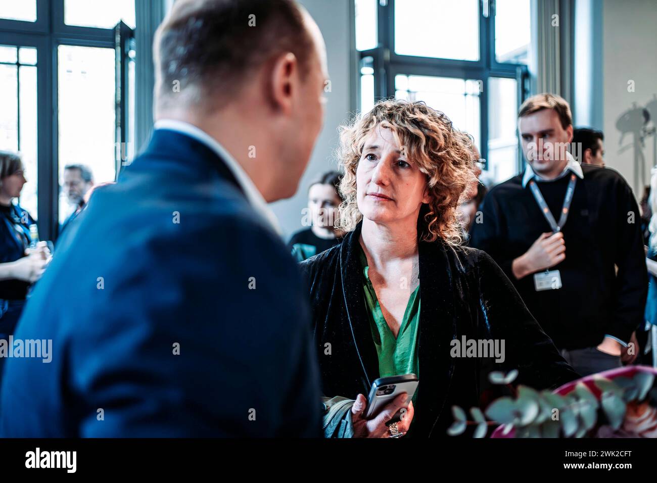 Christian Bräuer und Tricia Tuttle beim Empfang der Arthouse-Kino Verbände Cicae und der AG Kino Gilde im Rahmen der Berlinale 2024 / 74. Internationale Filmfestspiele Berlin in der SAP Lounge. Berlin, 17.02.2024 *** Christian Bräuer et Tricia Tuttle à la réception des associations de cinémas d'art-art Cicae et AG Kino Gilde dans le cadre du Berlinale 2024 74 Berlin International film Festival au SAP Lounge Berlin, 17 02 2024 Foto:XM.xHuebnerx/xFuturexImagex Arthouse 4217 Banque D'Images